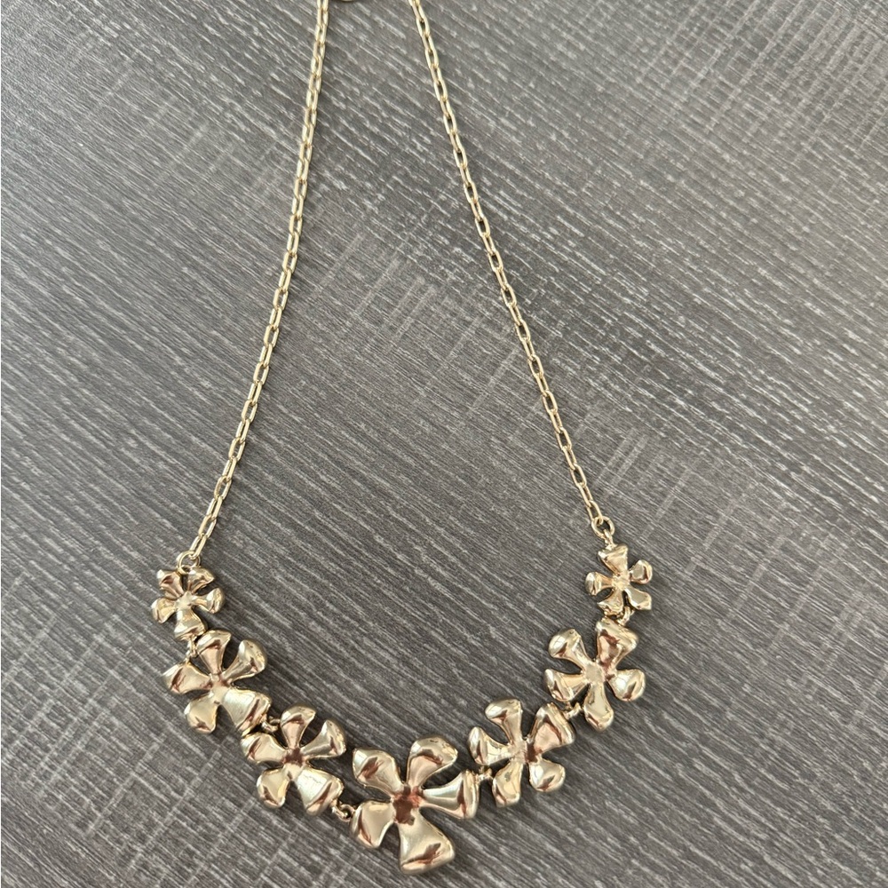 LOFT Gold Floral Necklace